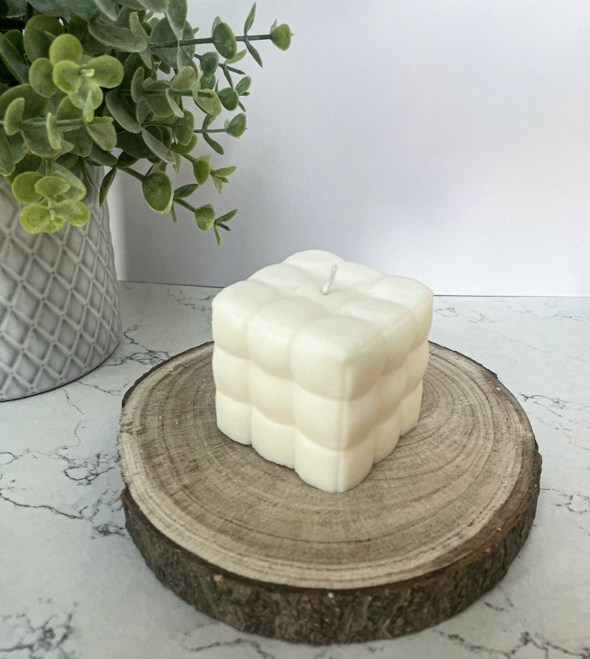 Decorative Cushioned Cube Candle