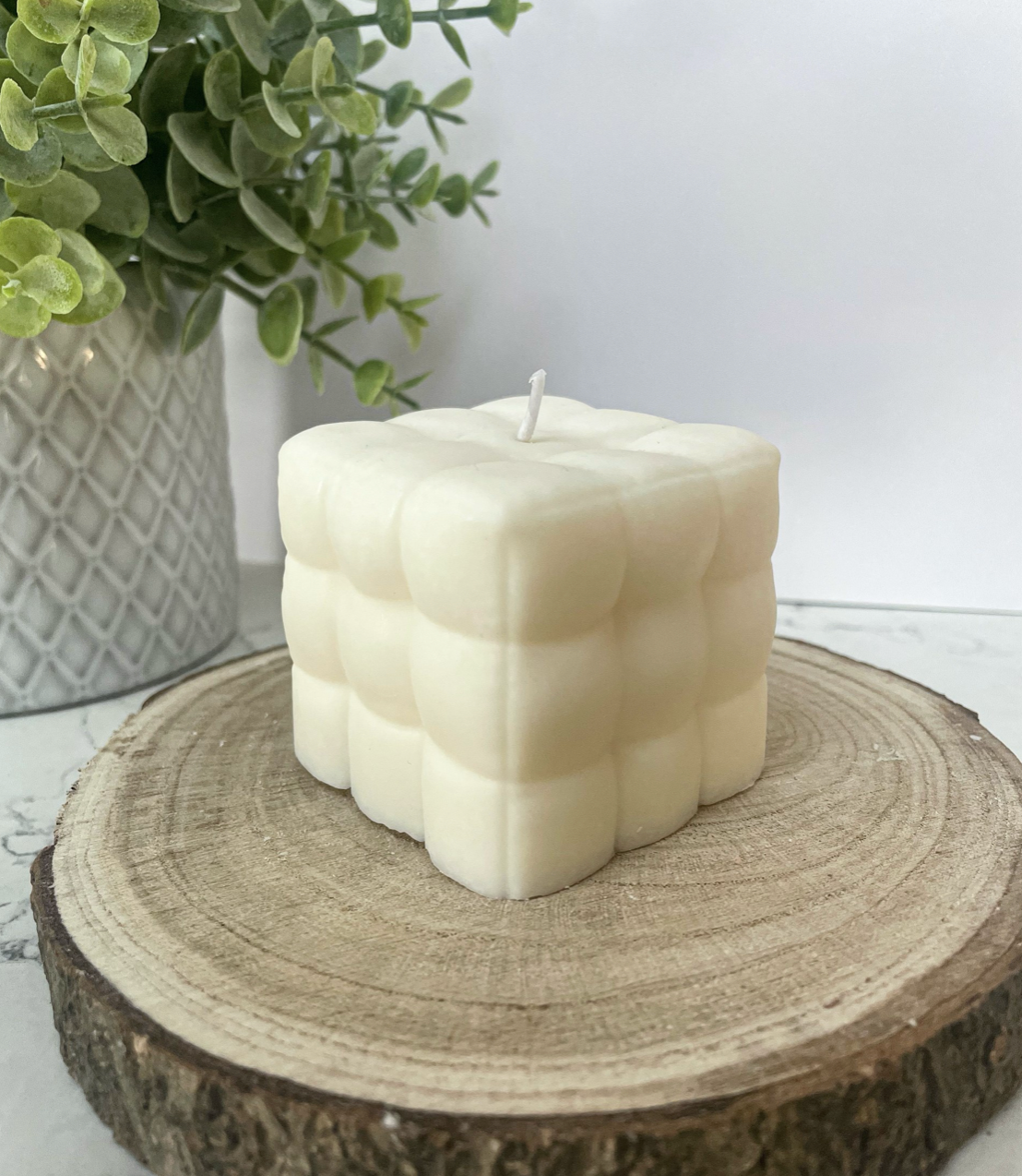 Decorative Cushioned Cube Candle